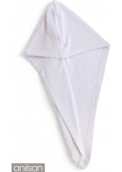 %100 Pamuk Beyaz Havlu Bone Saç Kurutma Bonesi Kafa Havlusu Duş Banyo Bonesi Islak Saç Kurulama Bone