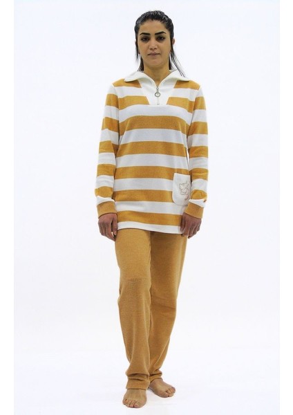 Kalın Çizgi Detaylı Pijama Takımı