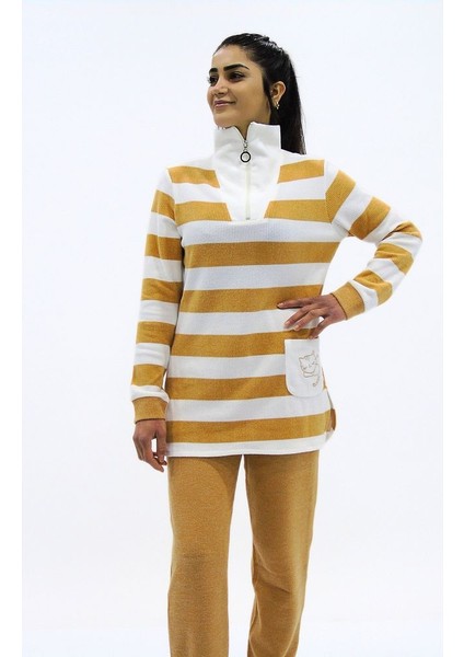 Kalın Çizgi Detaylı Pijama Takımı fiyatları