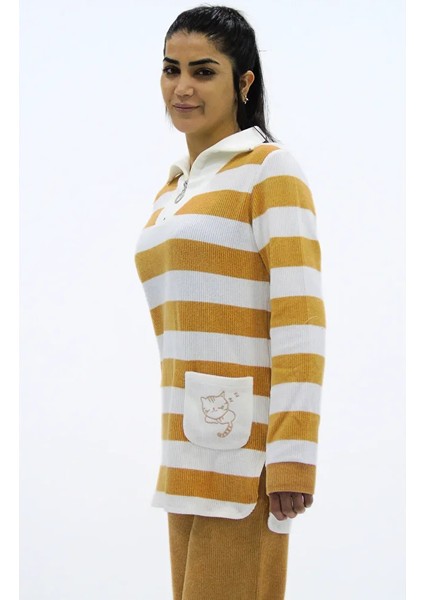 Kalın Çizgi Detaylı Pijama Takımı fırsatları