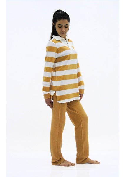 Kalın Çizgi Detaylı Pijama Takımı indirimleri