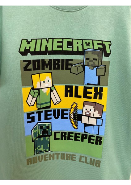 Aysbebe Mınecraft Baskılı Çocuk Tişört modelleri
