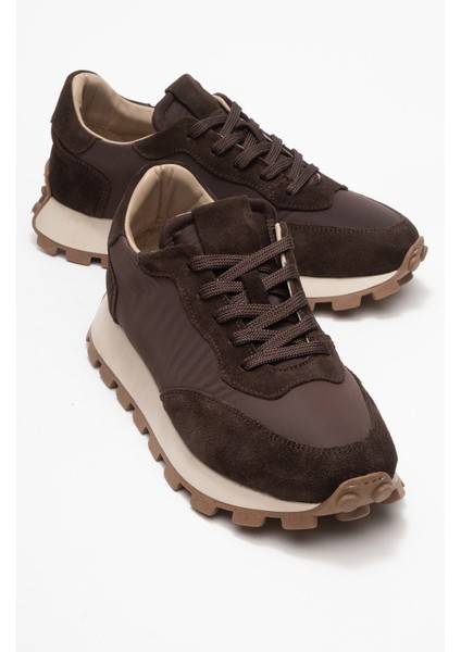 Amanda Kahverengi Hakiki Deri Kadın Spor Ayakkabı