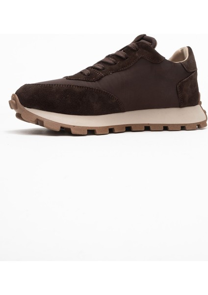 Amanda Kahverengi Hakiki Deri Kadın Spor Ayakkabı fırsatları