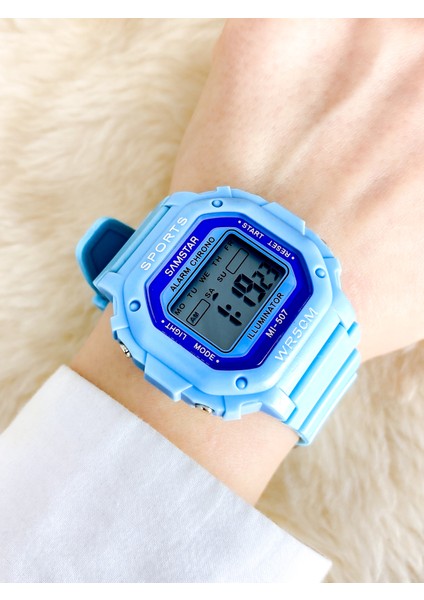 Alarmlı-Işıklı-Kronometreli-5 Atm Su Geçirmez-Hediyelik Çocuk Kol Saati