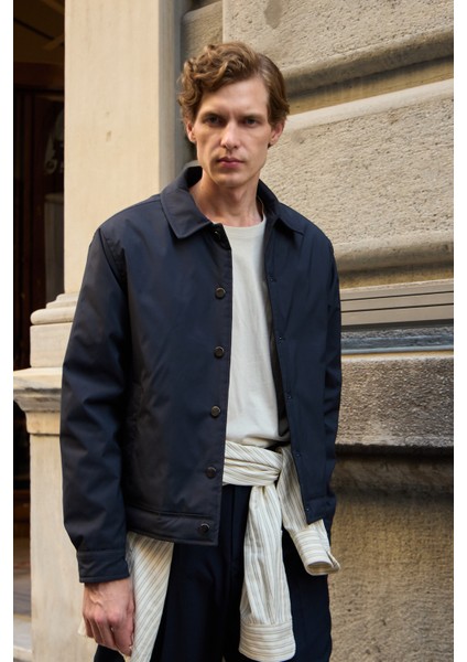 Erkek Basic Mont Ceket Lacivert