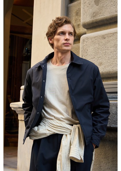 Erkek Basic Mont Ceket Lacivert indirimleri