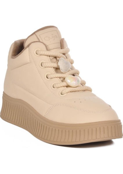 25K419-1 Z Bej Kadın Taşlı Bot