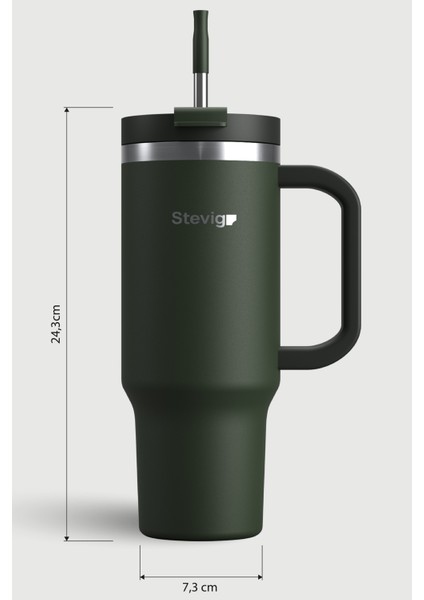 2 Moods Tuck-In Tumbler Sızdırmaz Çelik Termos 900 ml Green ST-237