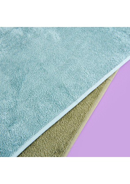 Soft Samantha 2'li Havlu Seti - Haki / Mavi - 50X100 cm indirimleri
