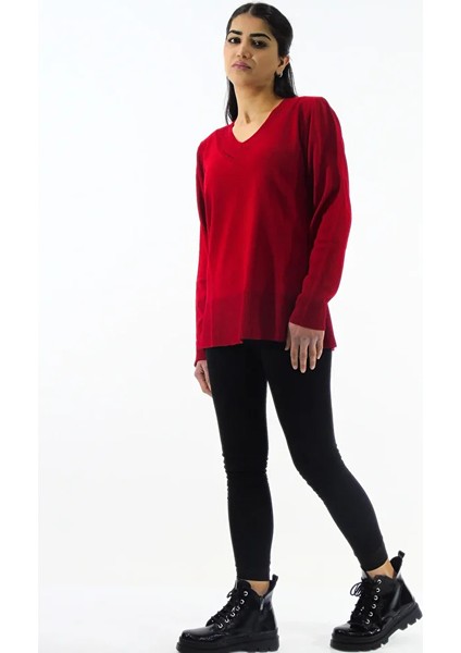 Yaka Ve Sırt Detaylı Triko Kazak fırsatları