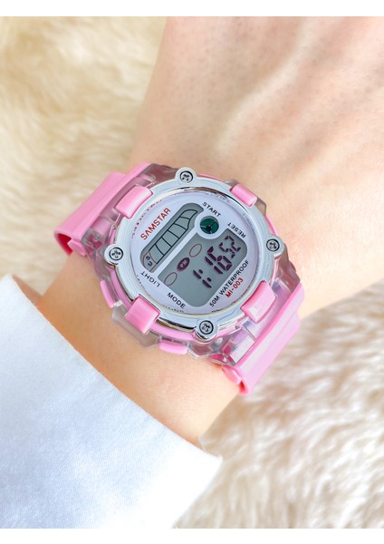 Alarmlı-Işıklı-Kronometreli-5 Atm Su Geçirmez-Hediyelik Çocuk Kol Saati