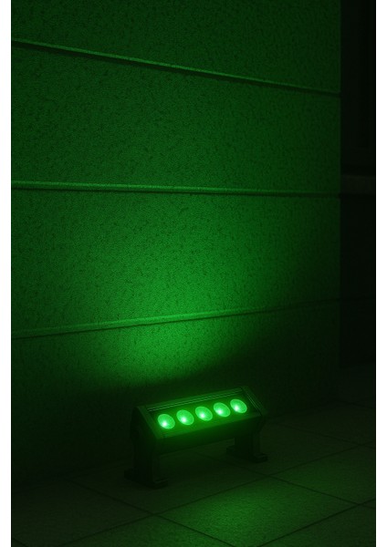 6W LED Wallwasher - Duvar Boyama Armatürü 20 cm - Yeşil