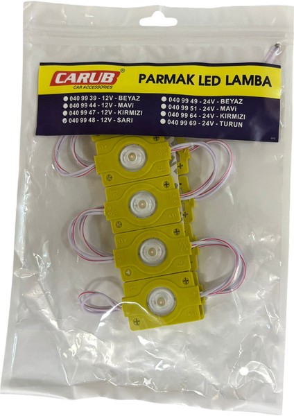 Parmak Lamba Tek Lens 12V Sarı Günışığı 10'lu Br 040 99 48