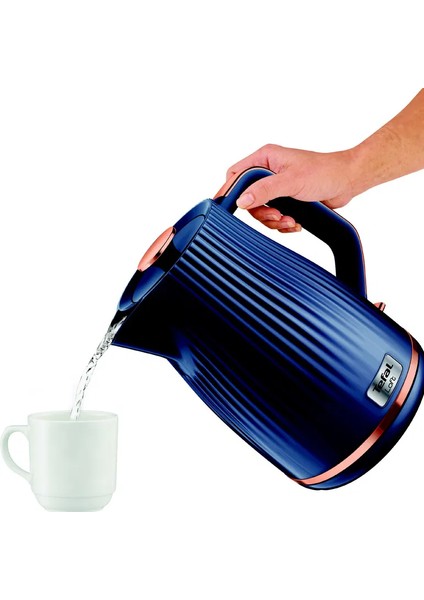 Loft Kettle 1.7l Mavi Gizli Rezistans Anında Sıcak Içecekler Için 3000W Güç