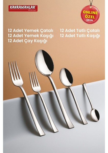 S-Form 60 Parça Çatal Kaşık Takımı fiyatları