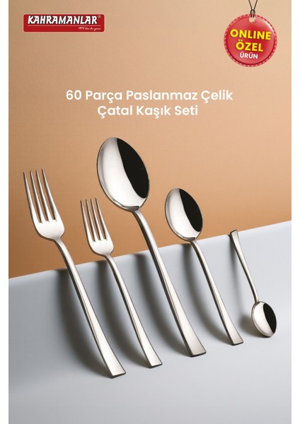 S-Form 60 Parça Çatal Kaşık Takımı fırsatları