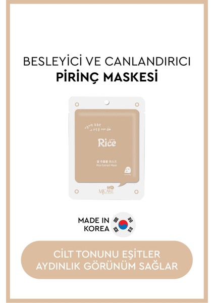 On Rice Extract Mask 22gr – Pirinç Özlü Aydınlatıcı & Nemlendirici Yüz Maskesi