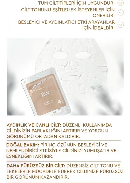On Rice Extract Mask 22gr – Pirinç Özlü Aydınlatıcı & Nemlendirici Yüz Maskesi indirimleri