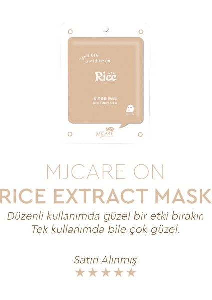 On Rice Extract Mask 22gr – Pirinç Özlü Aydınlatıcı & Nemlendirici Yüz Maskesi