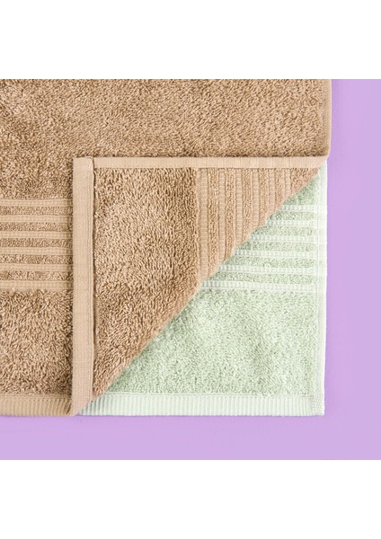Soft Samantha 2'li Havlu Seti - Mint / Bej - 50X100 cm fırsatları