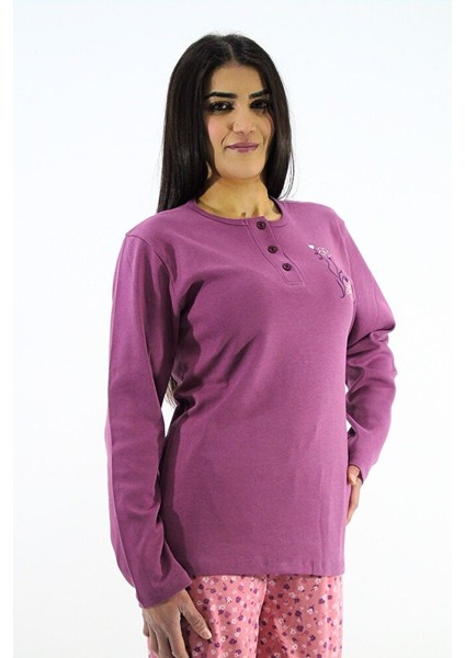 Çiçek Desenli İnterlok Pijama Takımı fiyatları