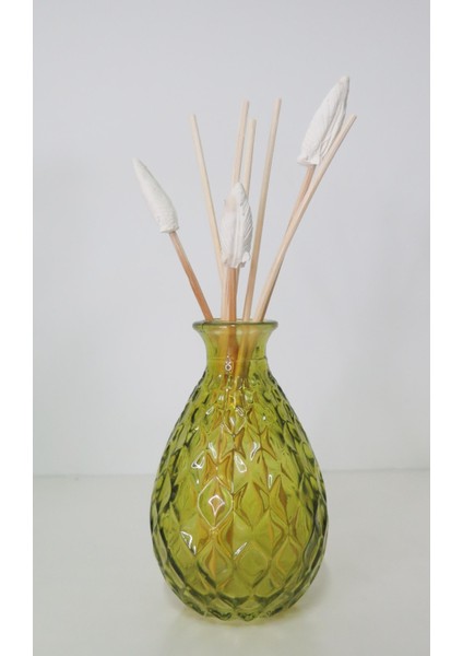 250 ml Yeşil Ananas Kabartmalı Amber Çiçeği Oda Kokusu