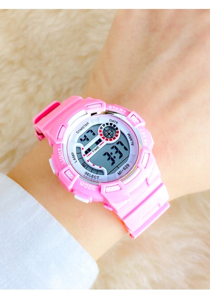 Alarmlı-Işıklı-Kronometreli-5 Atm Su Geçirmez-Hediyelik Çocuk Kol Saati