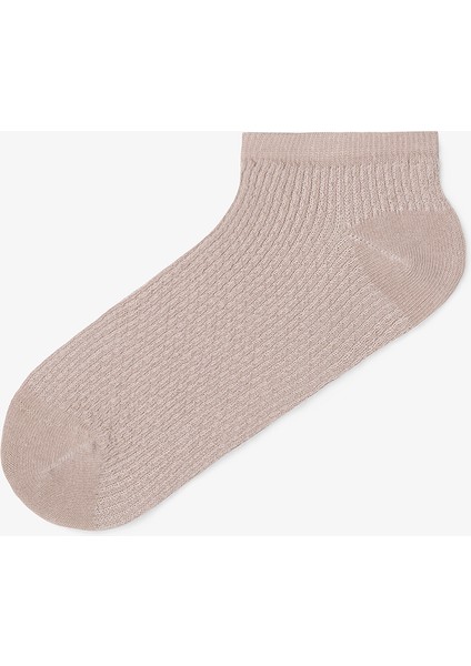 5 Çift Pamuklu Kendinden Desenli Ayıcıklı Patik Çorap