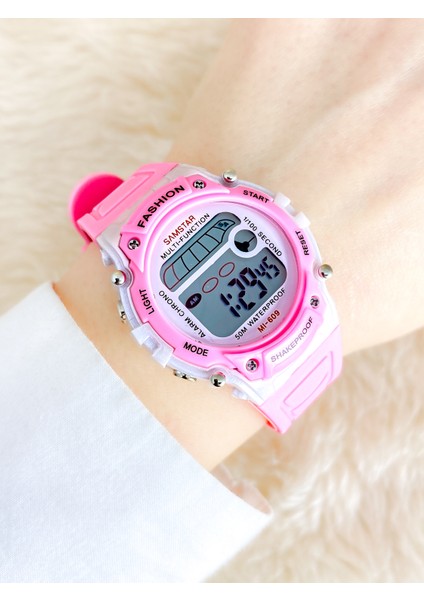 Alarmlı-Işıklı-Kronometreli-5 Atm Su Geçirmez-Hediyelik Çocuk Kol Saati