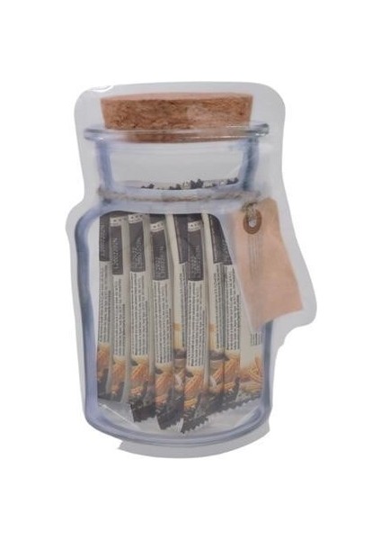 Buffer® Kavanoz Görünümlü Kilitli Poşet Çıtçıtlı ve Pratik Torba 4 Adet modelleri