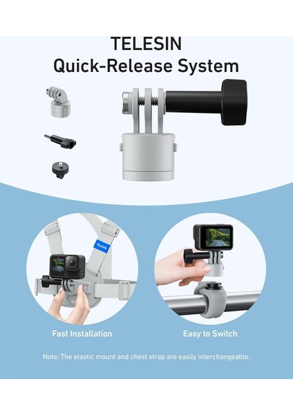 Telesın Manyetik Göğüs Montajı – Kalın Yastıklı Quick Release Askı Kemeri, Konforlu ve Dengeli Kullanım, Gopro Hero 13/12/11/10, Akaso, INSTA360 X5, Djı Osmo 360 Aksiyon Kameralar ile Uyumlu modelleri