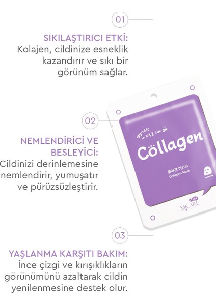 Kolajen İçeren Kağıt Yüz Maskesi 8 ml Sıkılaştırıcı Nemlendirici Tüm Cilt Tipleri İçin Tek Kullanımlık modelleri