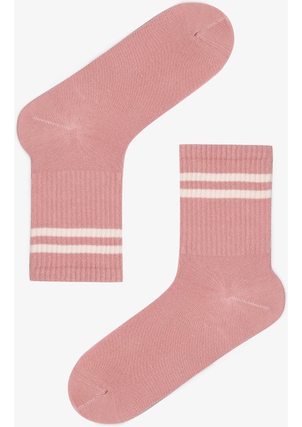 3 Çift Pamuklu Çizgili Ribli Soket Çorap fiyatları