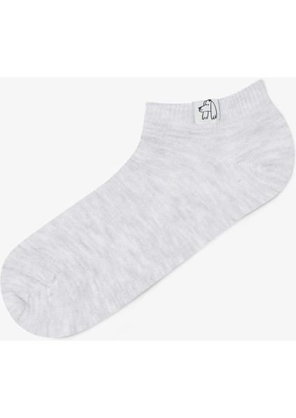 2 Çift Pamuklu Bilek Kısmı Köpek Etiketli Patik Çorap modelleri