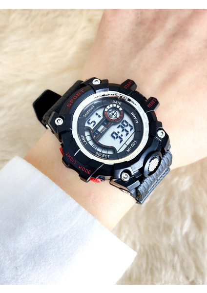 Alarmlı-Işıklı-Kronometreli-5 Atm Su Geçirmez-Hediyelik Çocuk Kol Saati