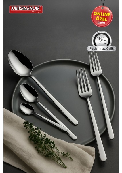 Lilyum 60 Parça Çatal Kaşık Takımı