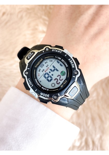 Alarmlı-Işıklı-Kronometreli-5 Atm Su Geçirmez-Hediyelik Çocuk Kol Saati