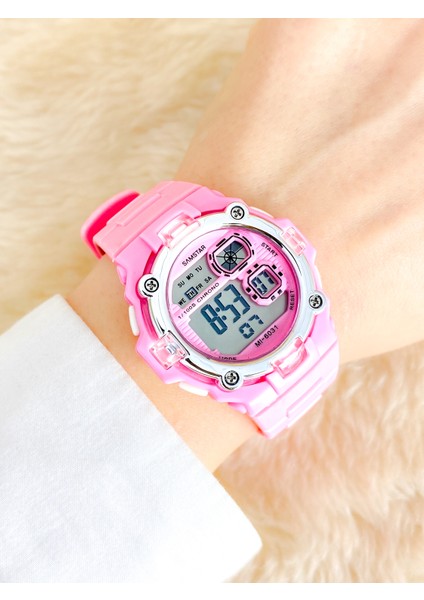 Alarmlı-Işıklı-Kronometreli-5 Atm Su Geçirmez-Hediyelik Çocuk Kol Saati
