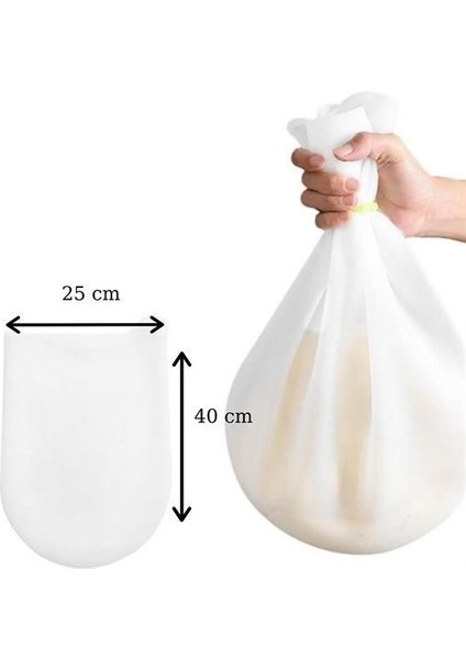 Buffer® Büyük Hamur Torbası Silikon Şeffaf Hamur Yoğurma Torbası Ekmek Makarna Mantı Hamuru Kolay fiyatları