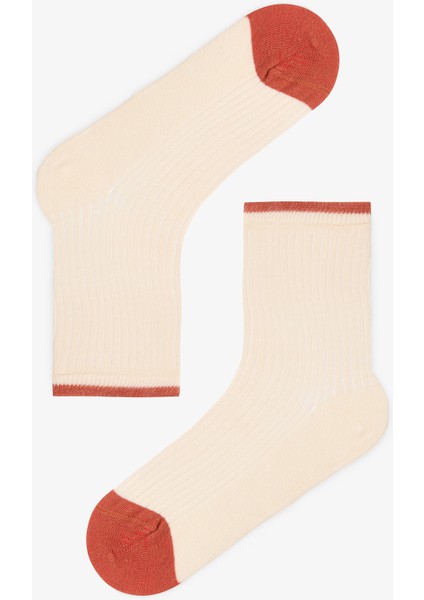 5 Çift Pamuklu Çizgili Soket Çorap modelleri