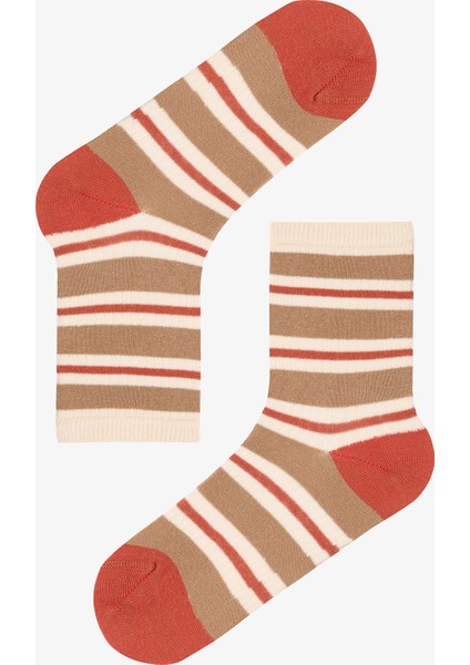 5 Çift Pamuklu Çizgili Soket Çorap indirimleri