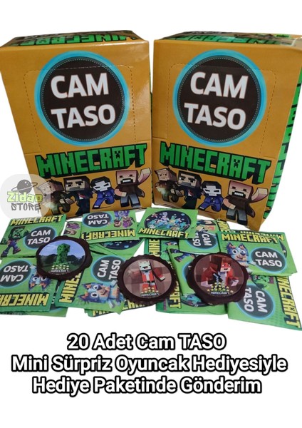 Minecraft Cam Taso 20 Adet Koleksiyon Tasoları Hediyeli Paket Mini Sürpriz Oyuncak ile Gönderim fiyatları