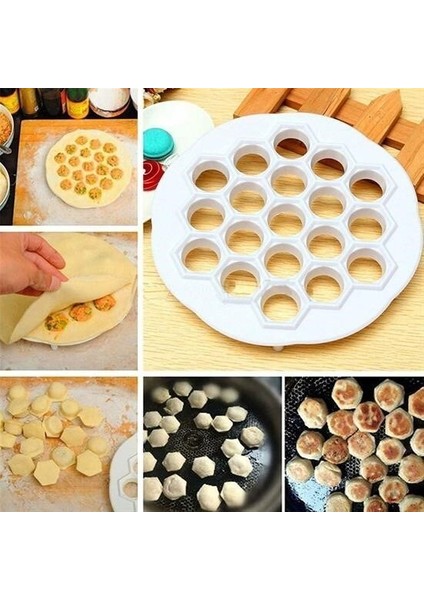 Buffer® 61 Bölmeli Petek Şekilli Pratik Mantı Kesici Açma Kalıbı Mantımatik fiyatları