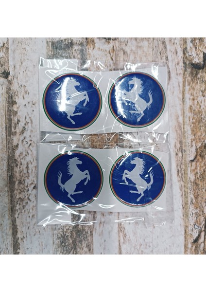 Sticker Mavi Slikonlu Ferrarı 4x