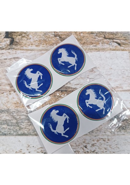 Sticker Mavi Slikonlu Ferrarı 4x modelleri