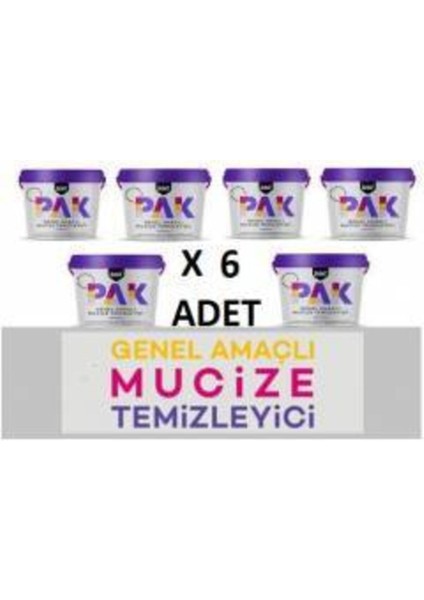 Pak Genel Amaçlı Mucize Temizleyici 500 gr x 6 Lı Paket