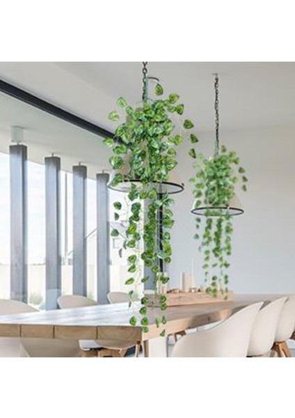 9 Dallı Yapay Çiçek - Sarmaşık Desenli, Yıkanabilir ve Güneş Işığına Dayanıklı, Ev ve Ofis Dekorasyonu için Gerçekçi Görünüm