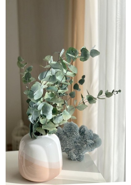 Büyük Şoklanmış Okaliptus Buketi - Doğal Görünümlü Yeşil Yapay Çiçek, Ev ve Ofis Dekorasyonu için Gerçekçi