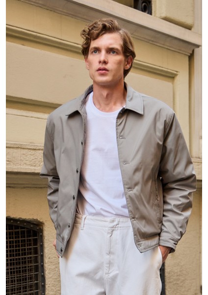 Erkek Basic Mont Ceket Bej